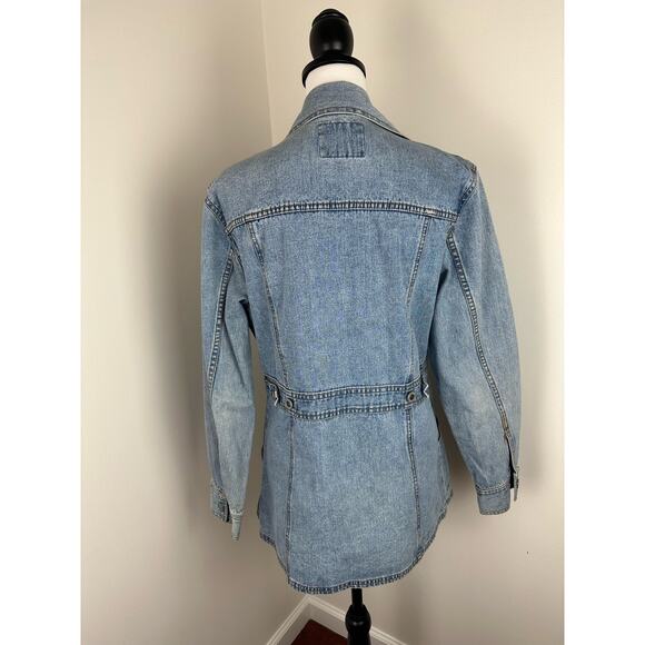 Vintage Levi Strauss SilverTab Long Denim Jacket - Size Medium - Picture 5 of 9